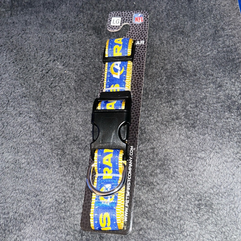 Pets First NFL LA Rams Dog Collar (L)